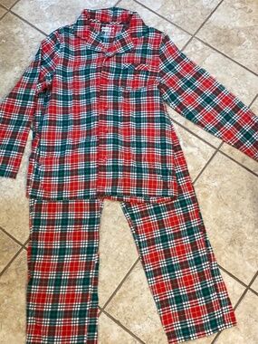 Men's Red & green plaid flannel pajamas by Jammies for Families size medium